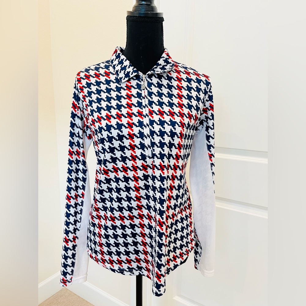 San Soleil Long Sleeve Plaid Top